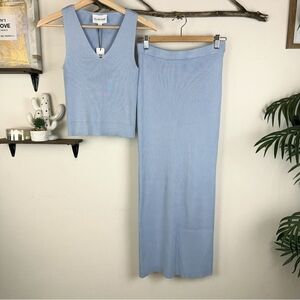 Olive + Oak Light Blue Skirt Set